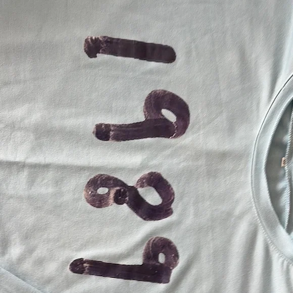 Women’s Light Blue Long Sleeve Shirt with '1989' Print (size M) - Picture 3 of 6